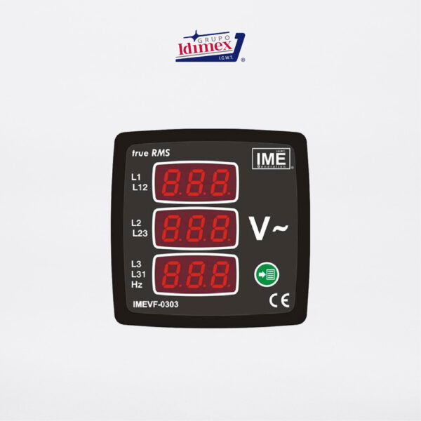 Voltímetro-Frecuencímetro Digital IMEVF 0303 de 72 x 72 mm